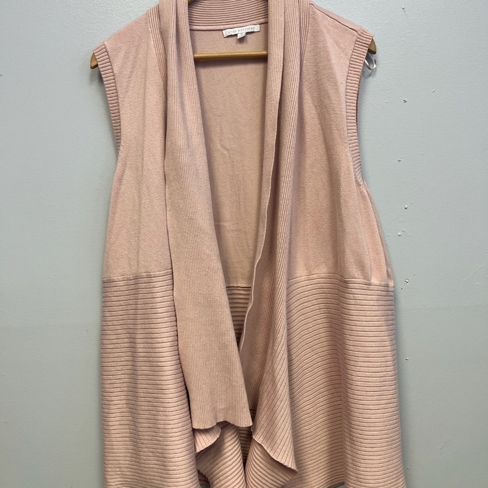 🚨CLEARANCE 0124-109 Light Pink LINDA MATTHEWS RIBBED VEST